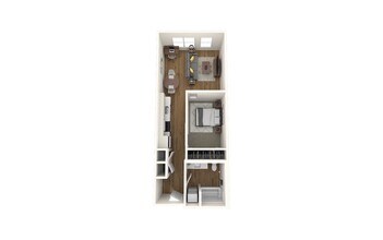 Open 1-Bedroom B & G 514 floor plan